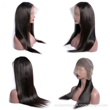 Wholesale Vendor Brazilian Virgin Human Hair Transparent Lace Frontal Wigs,100 Unprocessed Cuticles Aligned Full Lace Front Wigs